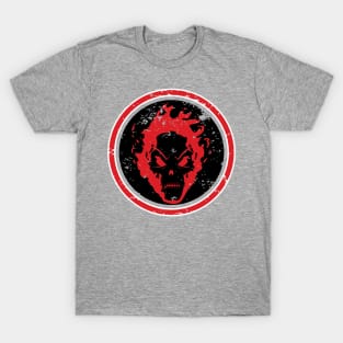 RED FLAMING HALLOWEEN SKULL T-Shirt